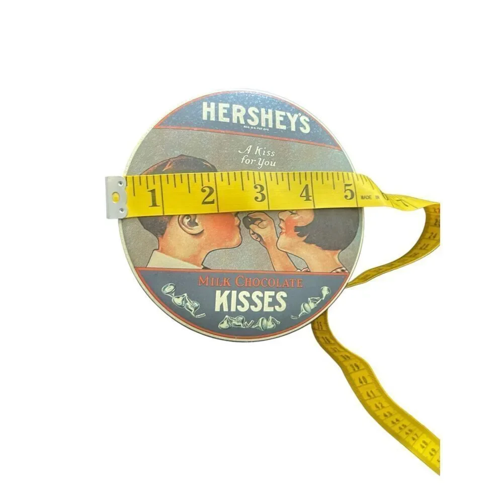 Vintage Hersheys “A Kiss for You” 1982 Milk Chocolate Kisses Metal Tin Can